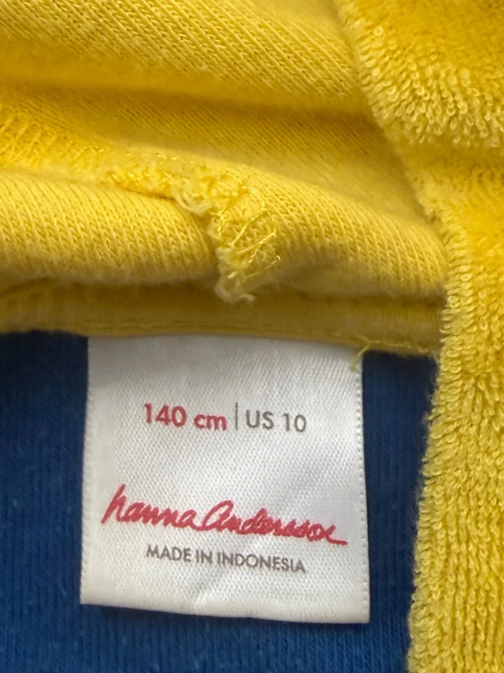 Hanna Andersson Sunsoft Terry Hoodie Cover-Up Swim Dress Baltic Blue Multi | 10